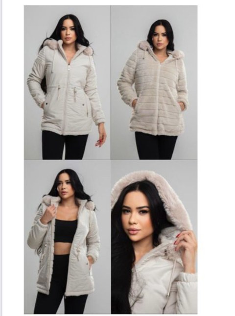 PARKA FEMININA DUPLA FACE REF:7329