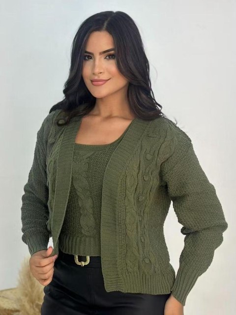 Twinset Casaco e Blusa de Lã Malha Inverno