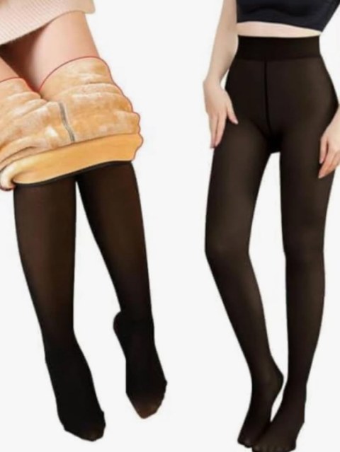 Meia fina peluciada translúcida - Pacote com 12