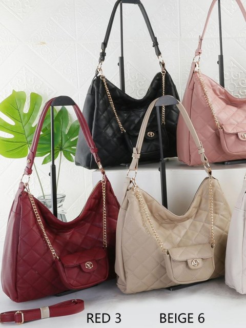 Bolsa grande elegante com bolsa pequeno com alça  C04