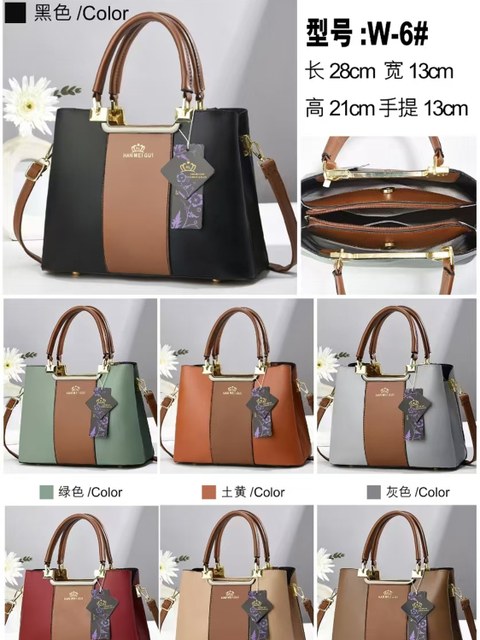 Bolsa Feminina de couro sintetico fecha em ziper W-6