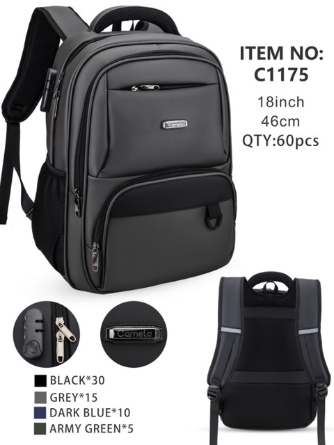 Mochila masculino Grande reforçado com alça mala W1175