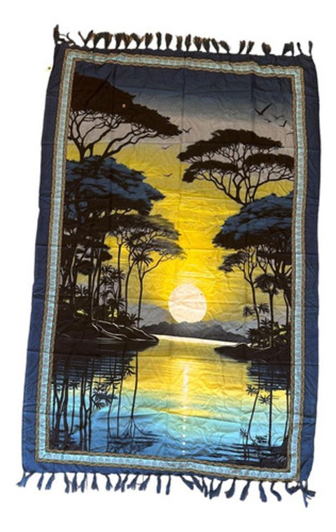 Canga De Praia Pareô Coqueiro Por Do Sol C5