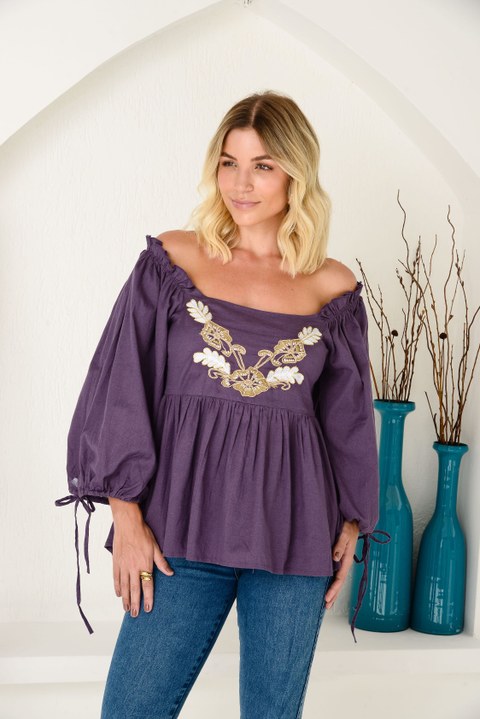 BLUSA INDIANA MANGA FLARE b70