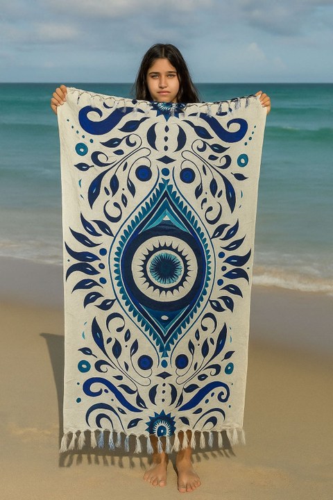 Canga De Praia E Piscina Lindas Estampas Olho Grego Grande