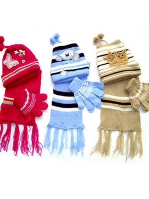 Kit Infantil de Inverno – Touca, Cachecol e Luvas 🧣🧤❄️