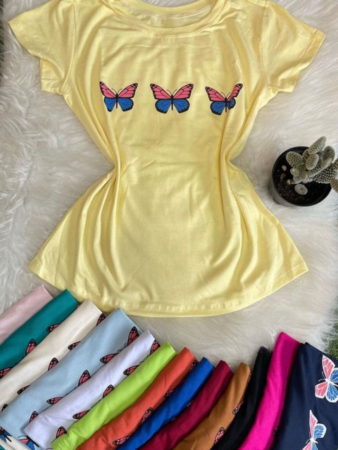 T-Shirt tres borboletas