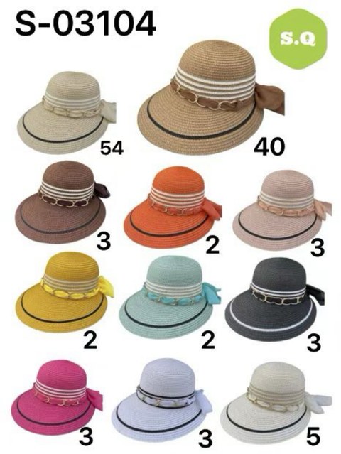 Kit 12pcs Chapeu feminino 03104