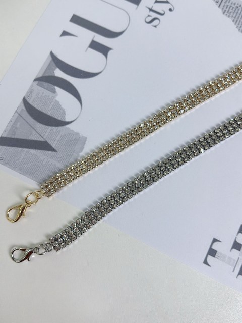 Cinto de corrente com strass