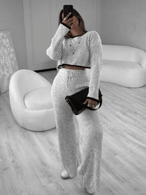 Conjunto Feminino Saia Midi e Regata Tricot