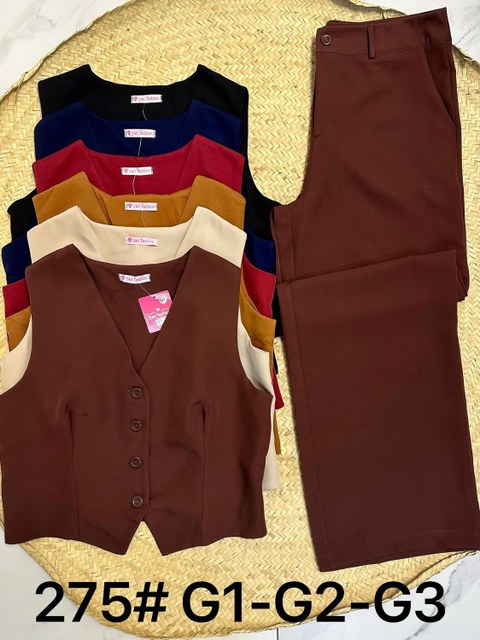 CONJUNTO FEMININO ALFAIATARIA BLUSA E CALCA