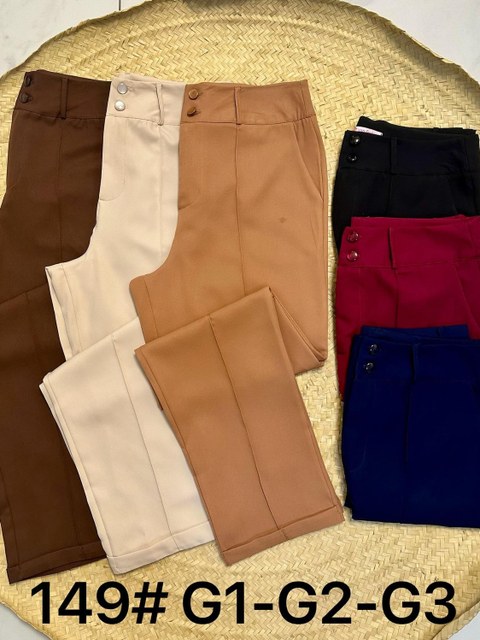 CALCA FEMININO ALFAIATARIA PLUS SIZE C 2 BOTOES