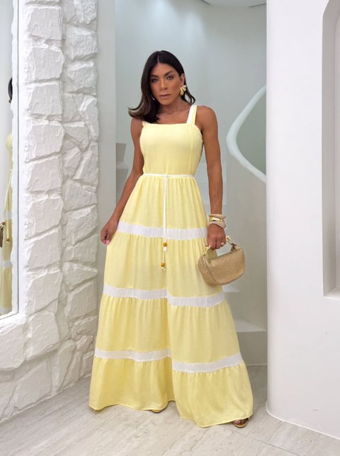 Elegante vestido Longo Feminino para verão