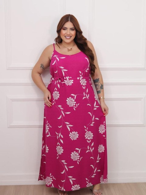 Vestido feminino plus size estampado
