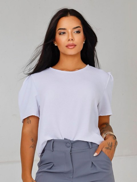 Blusa manga curta tecido duna