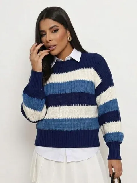 BLUSA TRICO LISTRADA