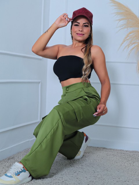 Calça cargo alfaiataria