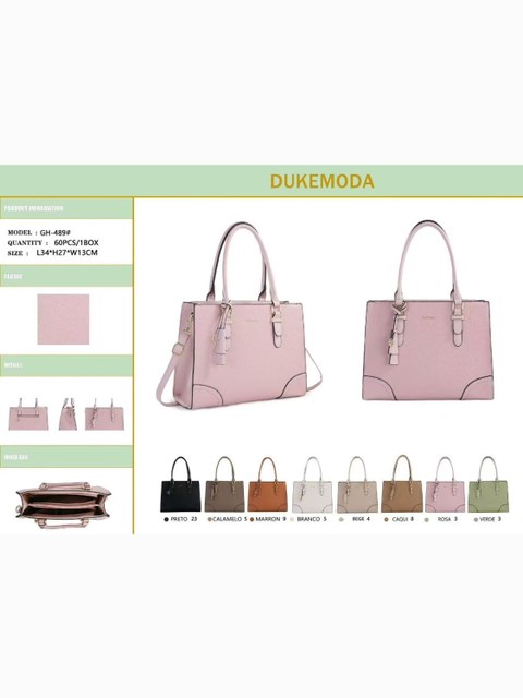 Bolsa grande casual com pingente