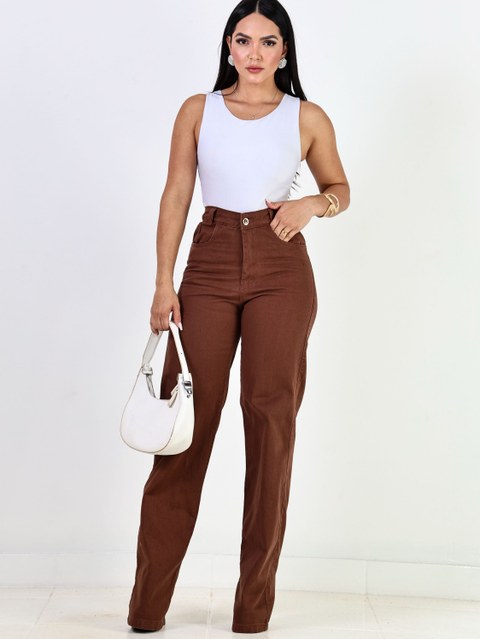 Wide Leg Marrom Collors