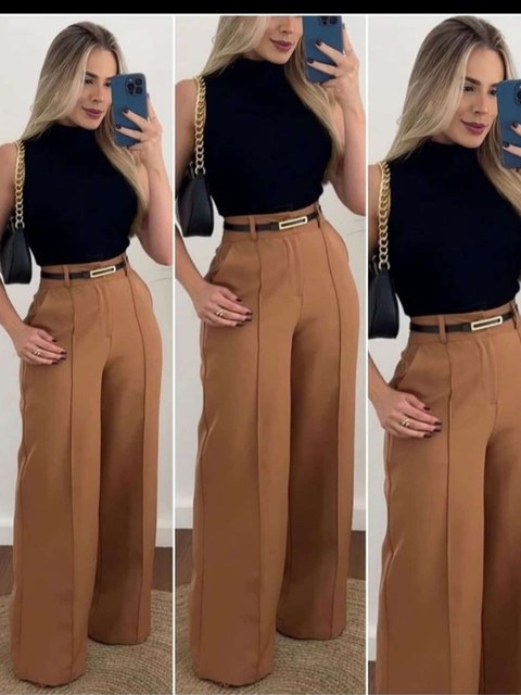 Calça Com Cinto