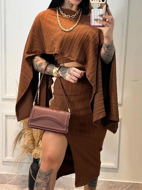 Trio Anarruga Top,Saia e Ponche