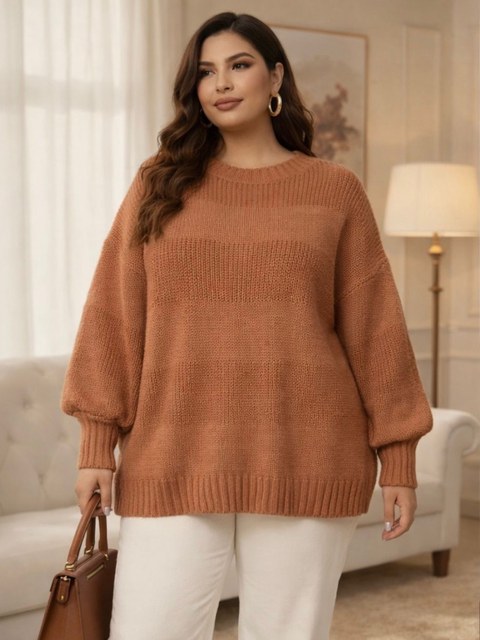 Blusa manga longa plus size