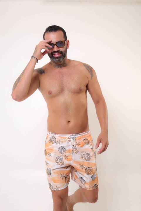SHORT TACTEL ADULTO MASCULINO - CORALINA