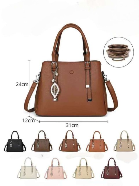 Bolsa feminina versátil de ombro transversal com pingente