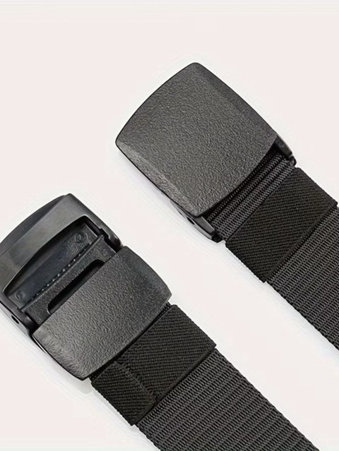 Cinto Casual Masculino Com Fivela De Plástico, Cinto