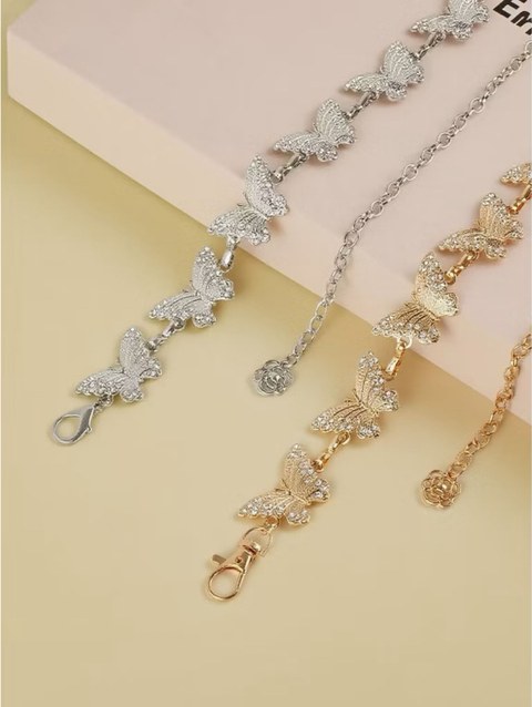 Cinto de Metal Luxuoso com Diamantes para Festa