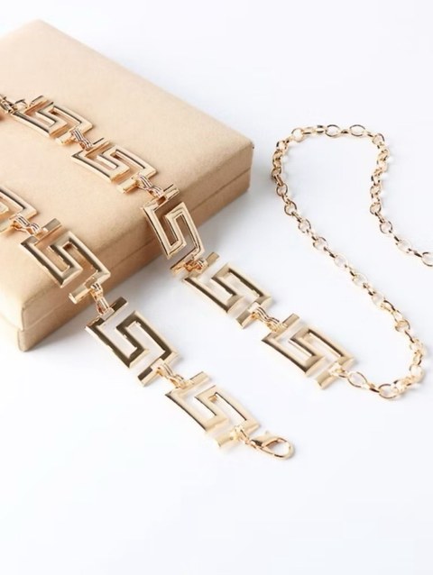 Cintos Feminino Com  Corrente dourado e prata