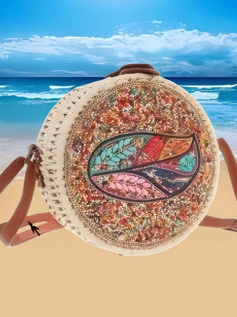 Bolsa de Palha Redonda Versátil