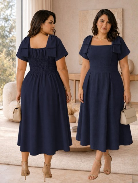 Vestido Evangelico Mídi Feminino