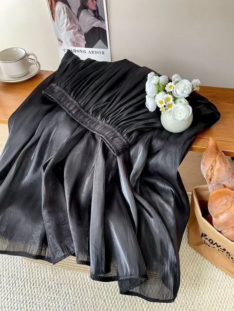 saia de tule plissada alta qualidade elegente