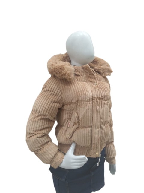 Jaqueta Feminina Cotelê puffer forrado