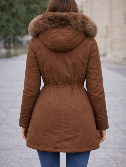 Parka feminina sarja Peluciada do M até G5