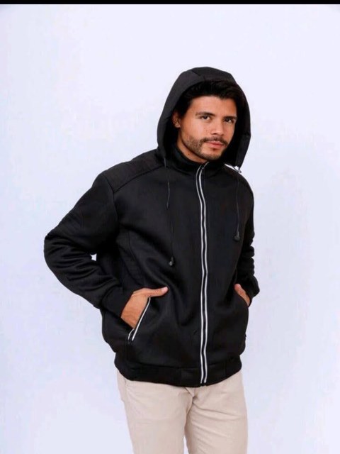 Jaqueta masculina moletom peluciada