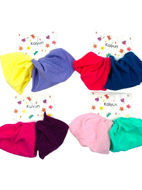 Kit 24 Xuxinha Cabelo Scrunchie Elastico Tecido Volumosa