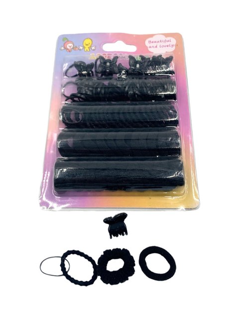 Kit 6 Cartelas Acessorio Cabelo Infantil Elastico Piranha