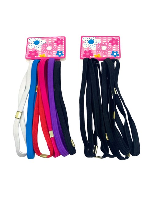Faixa de Cabelo Elástica Esportiva Fina Kit 72 Peças