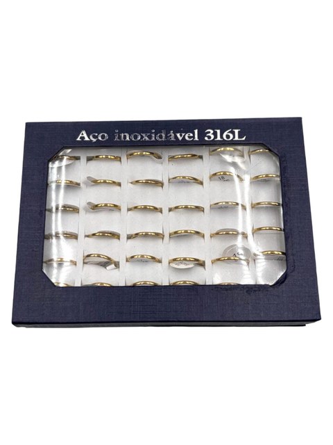 Alianças Aço Inox 316l Dourada Casamento (PP) Kit 36 Peças