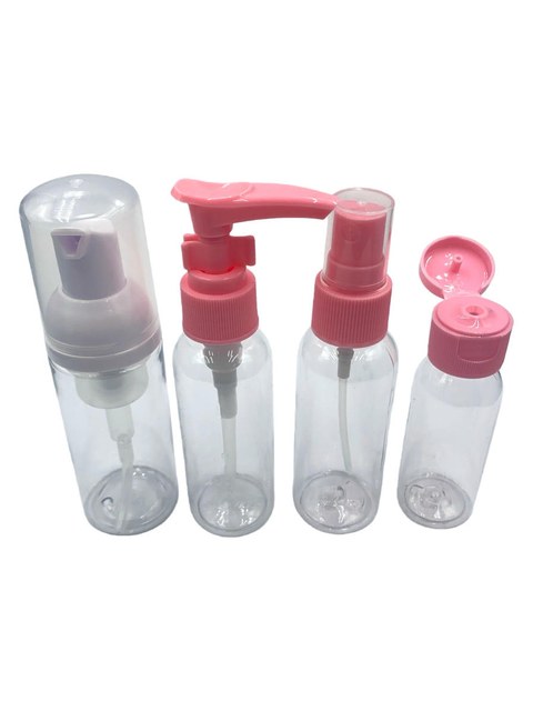 Kit 4 Frascos Para Cosméticos Shampoo Creme Spray Loção