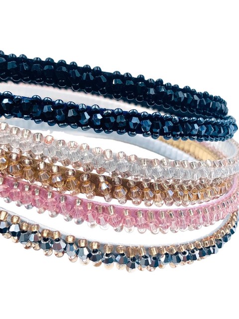 Kit 12 Tiara Cabelo Arco Fino Strass Perola Pedraria Festa