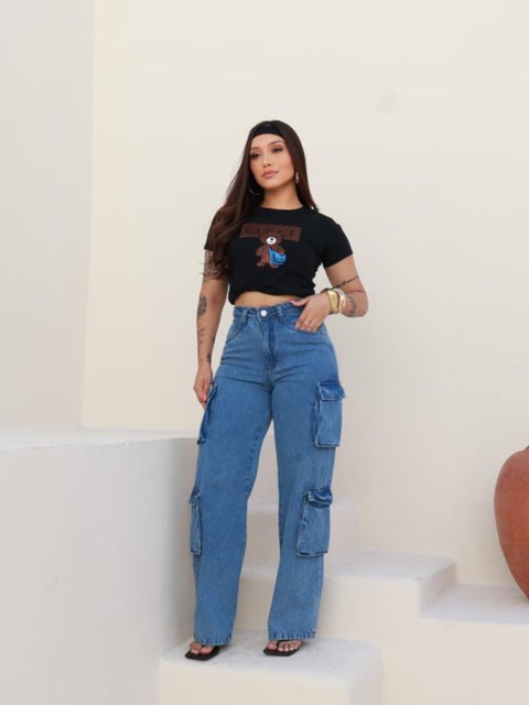 Calça Cargo 4 Bolsos Marmorizada