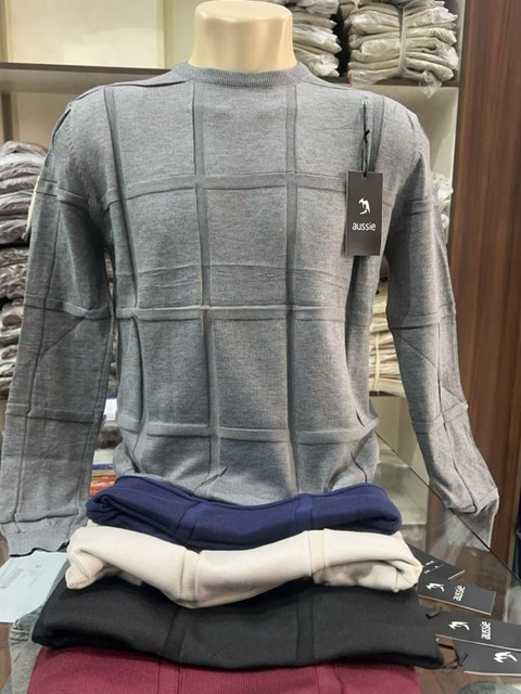 Sueter tricot quadriculada masculino Aussie