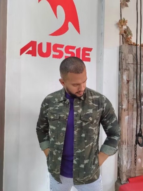 Jaqueta camuflada masculino