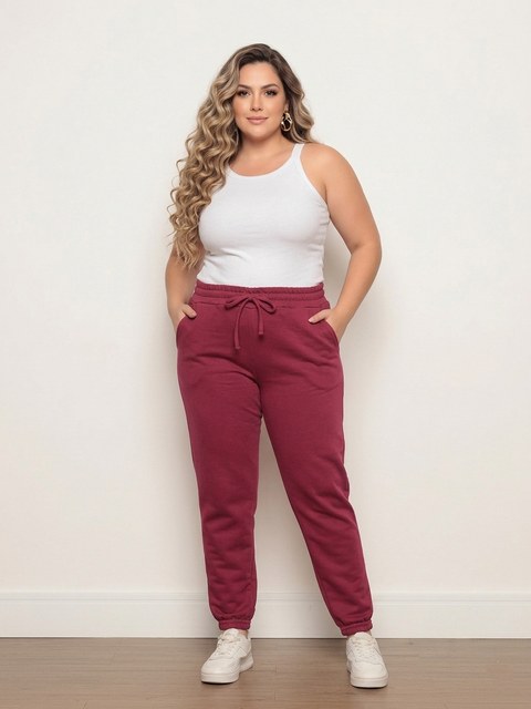 (Calça Moletom Plus Size Feminina)**