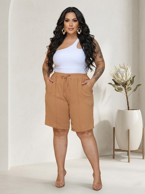 (Bermuda Duna Plus Size Feminina)**