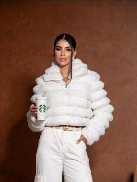 Puffer em pelucia feminina premium