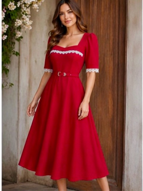 Vestido Mídi Retrô